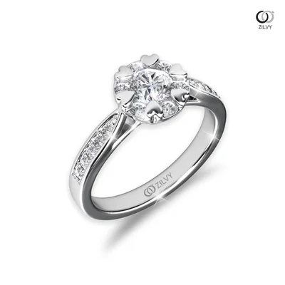 แหวนเพชรผู้หญิง รุ่น GR1000 - มุมเปอร์สเปกทีฟ