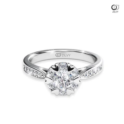 แหวนเพชรผู้หญิง รุ่น GR1000 - มุมบน