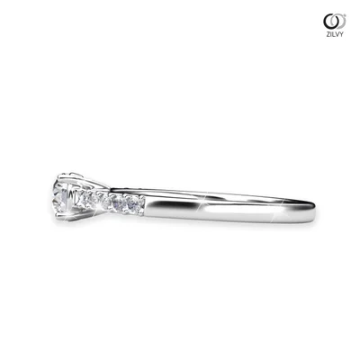 แหวนเพชรผู้หญิง รุ่น GR1003 - มุมข้าง