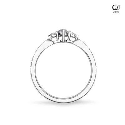 แหวนเพชรผู้หญิง รุ่น GR1004 - มุมหน้า