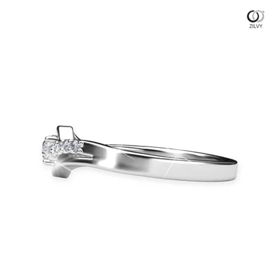 แหวนเพชรผู้หญิง รุ่น GR1006 - มุมข้าง