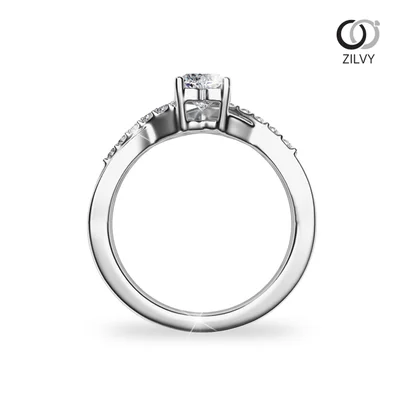 แหวนเพชรผู้หญิง รุ่น GR1012 - มุมหน้า