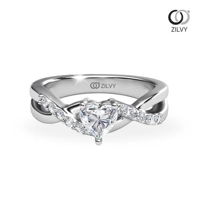 แหวนเพชรผู้หญิง รุ่น GR1012 - มุมบน