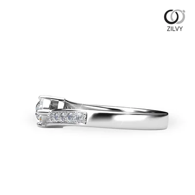 แหวนเพชรผู้หญิง รุ่น GR1017 - มุมข้าง