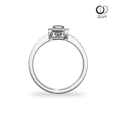 แหวนเพชรผู้หญิง รุ่น GR1018 - มุมหน้า