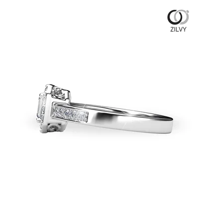 แหวนเพชรผู้หญิง รุ่น GR1018 - มุมข้าง