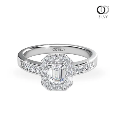 แหวนเพชรผู้หญิง รุ่น GR1018 - มุมบน