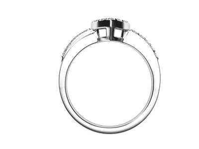 แหวนเพชรผู้หญิง รุ่น GR1022 - มุมหน้า