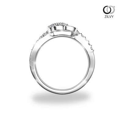 แหวนเพชรผู้หญิง รุ่น GR1023 - มุมหน้า