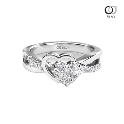 แหวนเพชรผู้หญิง รุ่น GR1023 - มุมบน