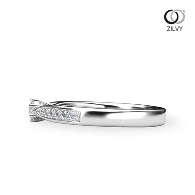 แหวนเพชรผู้หญิง รุ่น GR1027 - มุมข้าง