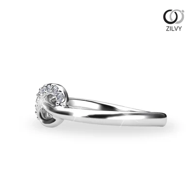 แหวนเพชรผู้หญิง รุ่น GR1033 - มุมข้าง