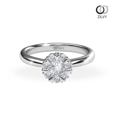 แหวนเพชรผู้หญิง รุ่น GR1035 - มุมบน