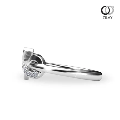 แหวนเพชรผู้หญิง รุ่น GR1038 - มุมข้าง