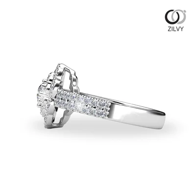 แหวนเพชรผู้หญิง รุ่น GR1039 - มุมข้าง