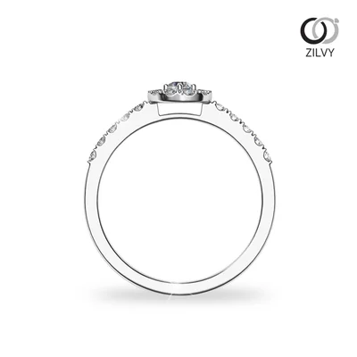 แหวนเพชรผู้หญิง รุ่น GR1040 - มุมหน้า