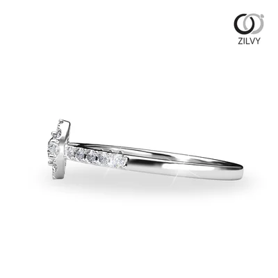 แหวนเพชรผู้หญิง รุ่น GR1040 - มุมข้าง