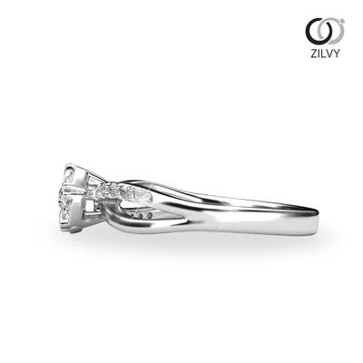 แหวนเพชรผู้หญิง รุ่น GR1041 - มุมข้าง