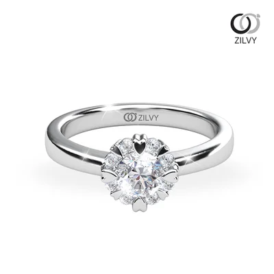 แหวนเพชรผู้หญิง รุ่น GR1045 - มุมบน