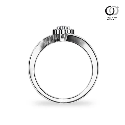 แหวนเพชรผู้หญิง รุ่น GR1050 - มุมหน้า