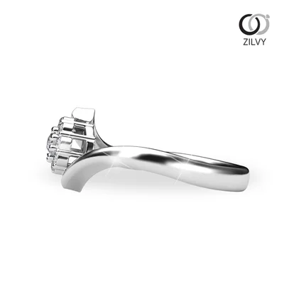 แหวนเพชรผู้หญิง รุ่น GR1050 - มุมข้าง