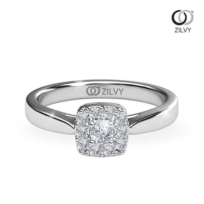 แหวนเพชรผู้หญิง รุ่น GR1051 - มุมบน