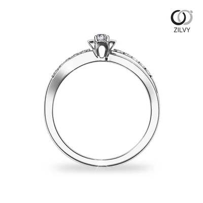 แหวนเพชรผู้หญิง รุ่น GR1052 - มุมหน้า