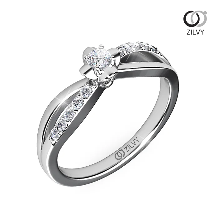 แหวนเพชร Soleil Flanked