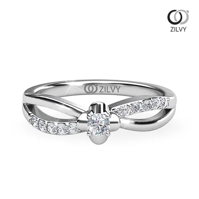 แหวนเพชรผู้หญิง รุ่น GR1052 - มุมบน