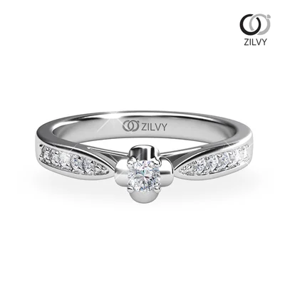 แหวนเพชรผู้หญิง รุ่น GR1053 - มุมบน