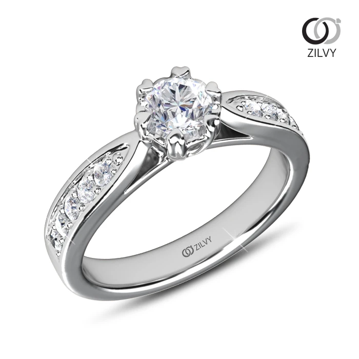 แหวนเพชร Winona Flanked