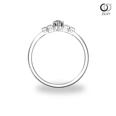 แหวนเพชรผู้หญิง รุ่น GR1077 - มุมบน