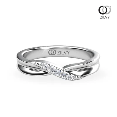 แหวนเพชรผู้หญิง รุ่น GR1080 - มุมบน