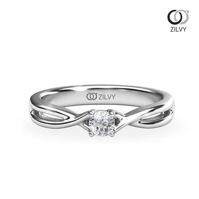 แหวนเพชรผู้หญิง รุ่น GR1088 - มุมบน