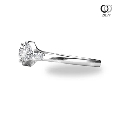 แหวนเพชรผู้หญิง รุ่น GR1090 - มุมข้าง