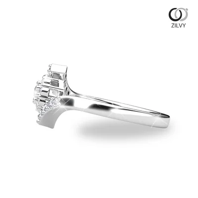 แหวนเพชรผู้หญิง รุ่น GR1095 - มุมข้าง