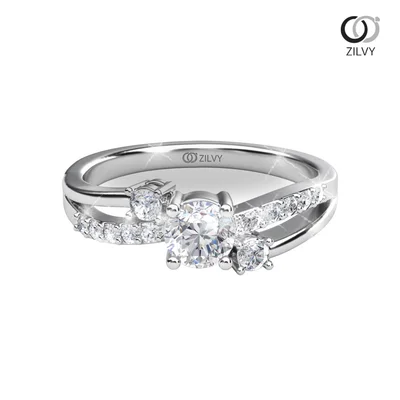 แหวนเพชรผู้หญิง รุ่น GR1096 - มุมบน