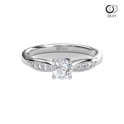 แหวนเพชรผู้หญิง รุ่น GR1101 - มุมบน