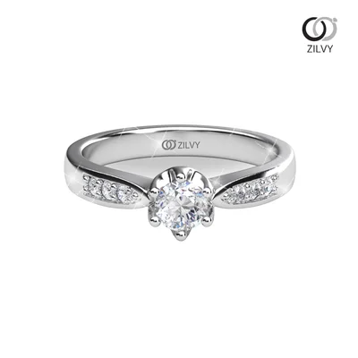 แหวนเพชรผู้หญิง รุ่น GR1104 - มุมบน