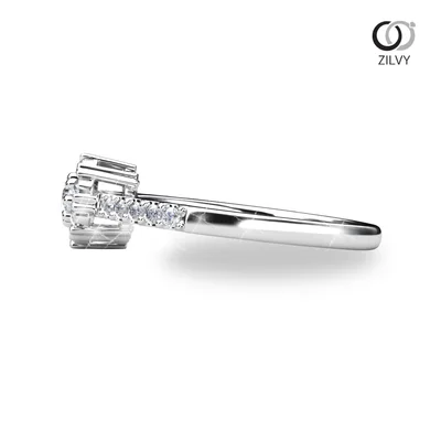 แหวนเพชรผู้หญิง รุ่น GR1107 - มุมข้าง