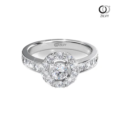 แหวนเพชรผู้หญิง รุ่น GR1108 - มุมบน