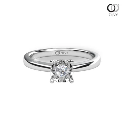 แหวนเพชรผู้หญิง รุ่น GR1117 - มุมบน