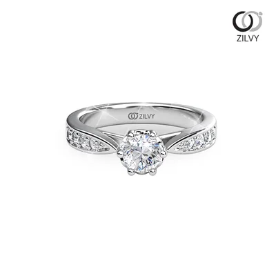 แหวนเพชรผู้หญิง รุ่น GR1118 - มุมบน