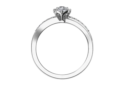 แหวนเพชรผู้หญิง รุ่น GR1122 - มุมหน้า