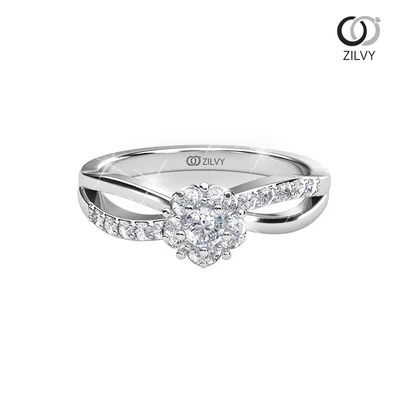 แหวนเพชรผู้หญิง รุ่น GR1122 - มุมบน