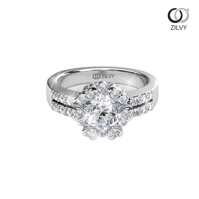 แหวนเพชรผู้หญิง รุ่น GR1124 - มุมบน