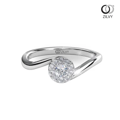 แหวนเพชรผู้หญิง รุ่น GR1127 - มุมบน