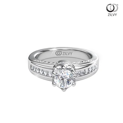 แหวนเพชรผู้หญิง รุ่น GR1150 - มุมบน