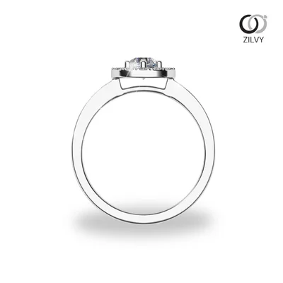 แหวนเพชรผู้หญิง รุ่น GR1151 - มุมหน้า