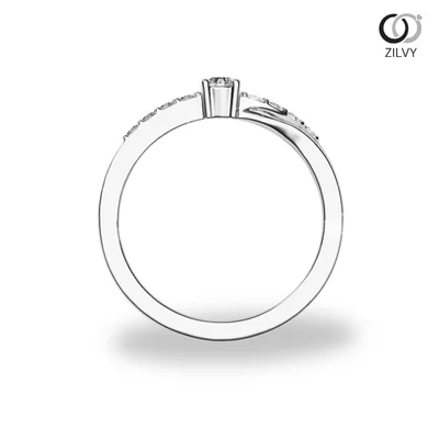 แหวนเพชรผู้หญิง รุ่น GR1159 - มุมหน้า